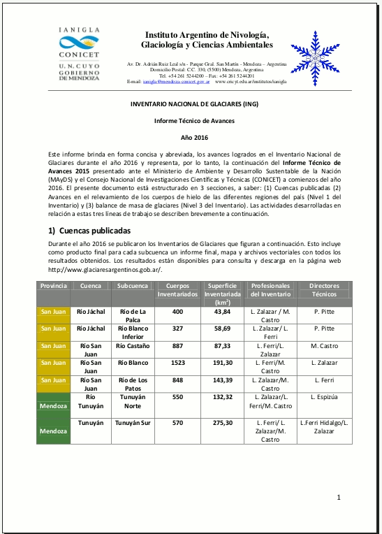Informe Técnico 2016