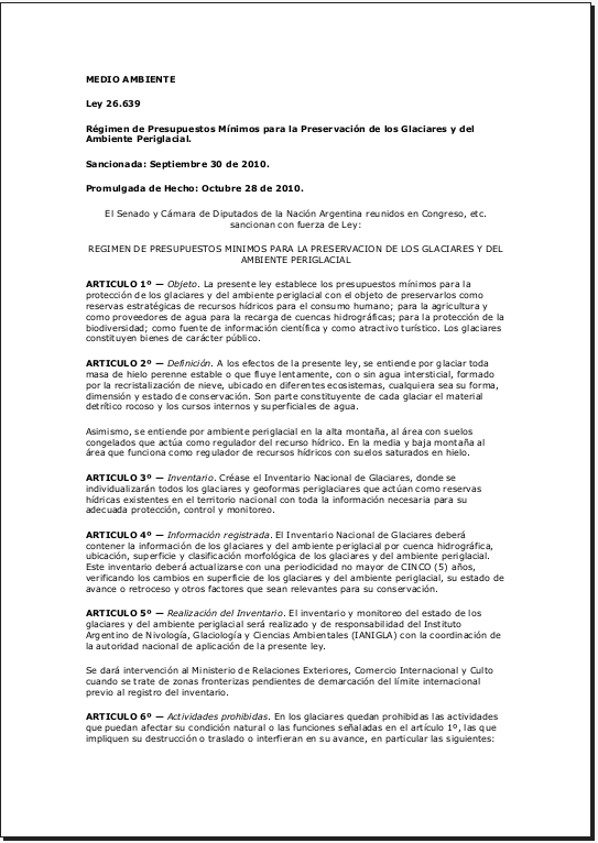Ley 26639