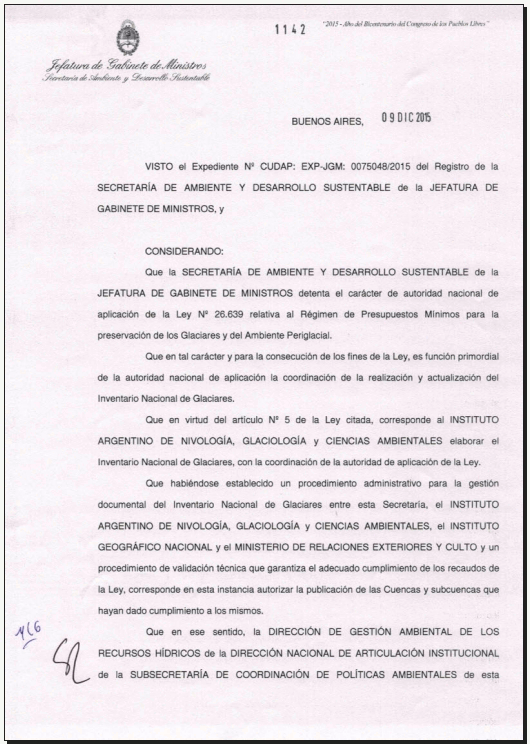 Resolución de publicación 09-12-2015