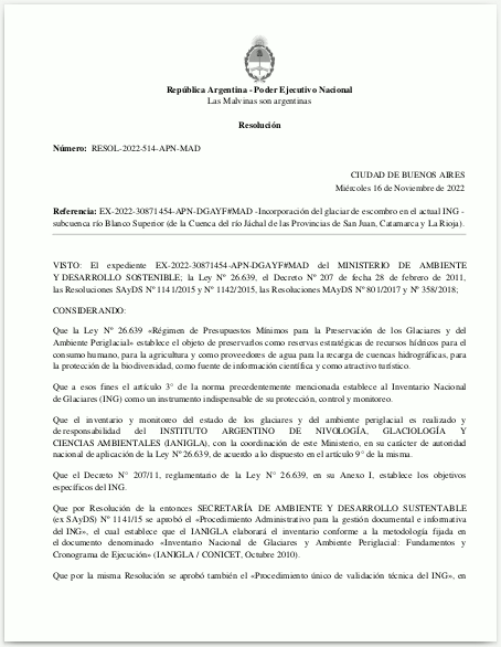 Resolución de publicación 16-11-2022
